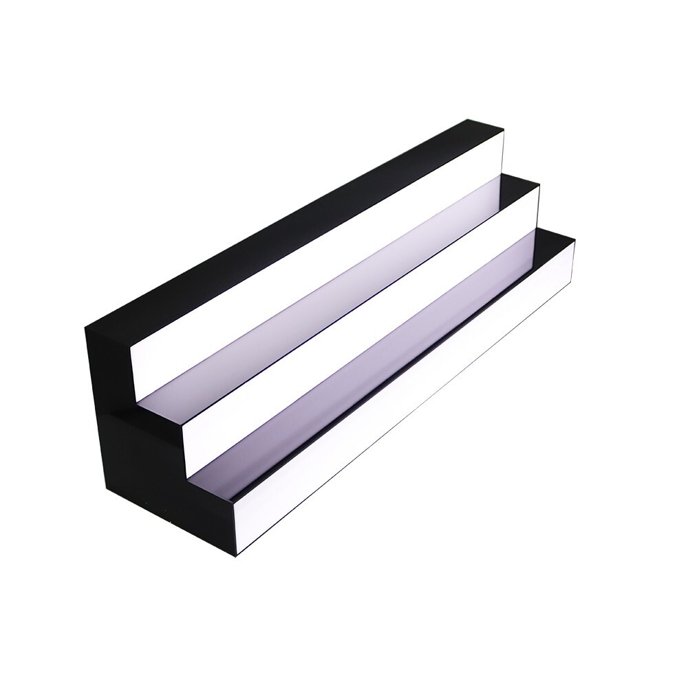 47" LED Lighted Glowing Liquor Bottle Display Shelf 3 Step Bottle Display Device