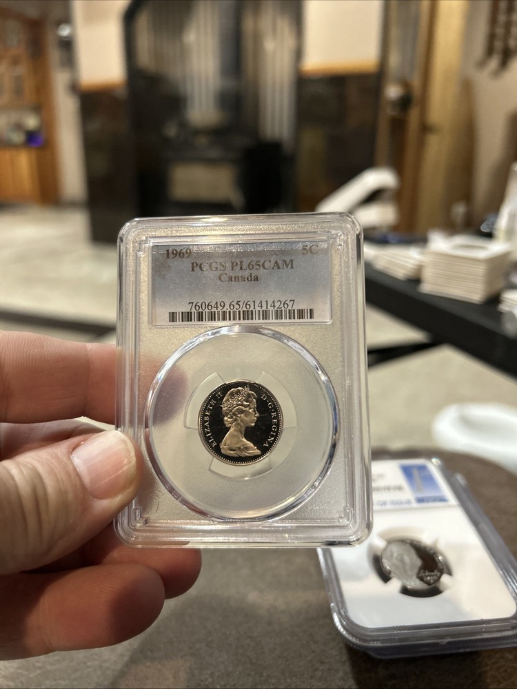 1969 PCGS PL65CAM Canada 5c