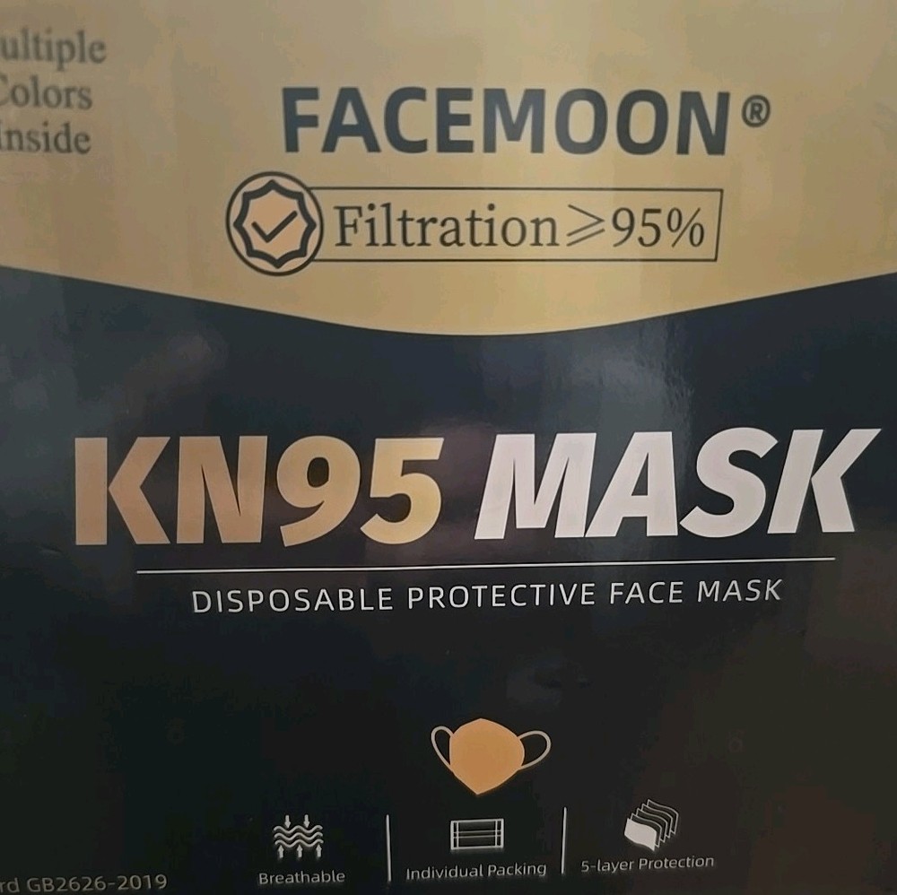KN95 Face Mask Disposable Adults - 100 Pack 5 Layer Protection Adjustable KN9...