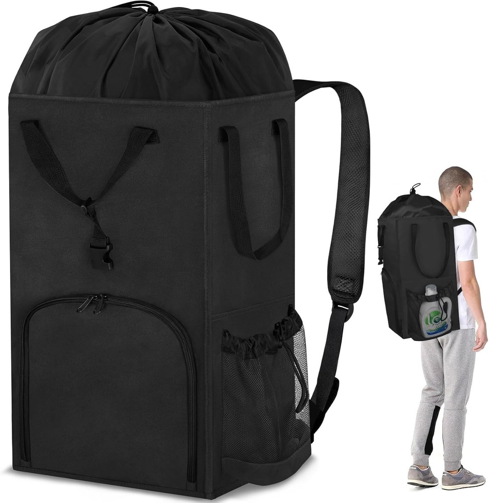 110L Backpack Laundry Bag, Laundry Backpack Heavy Duty with Shoulder Straps