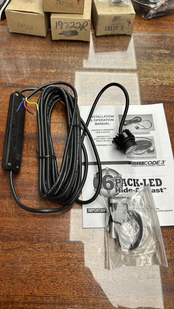 Code 3 PSE 6-LED Hide-A-Blast Lighthead - HB6PAK-W - Single - WHITE