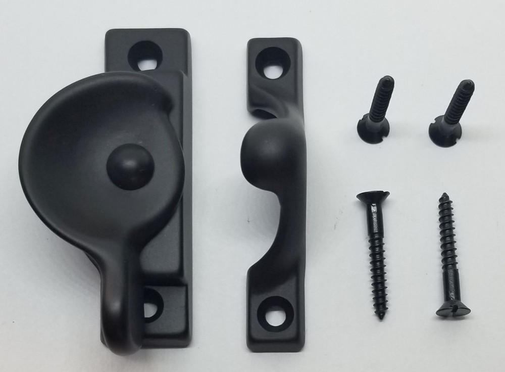 Decorative Solid Oil Rubbed Bronze Heavy Spring Loaded Window Sash Lock Square