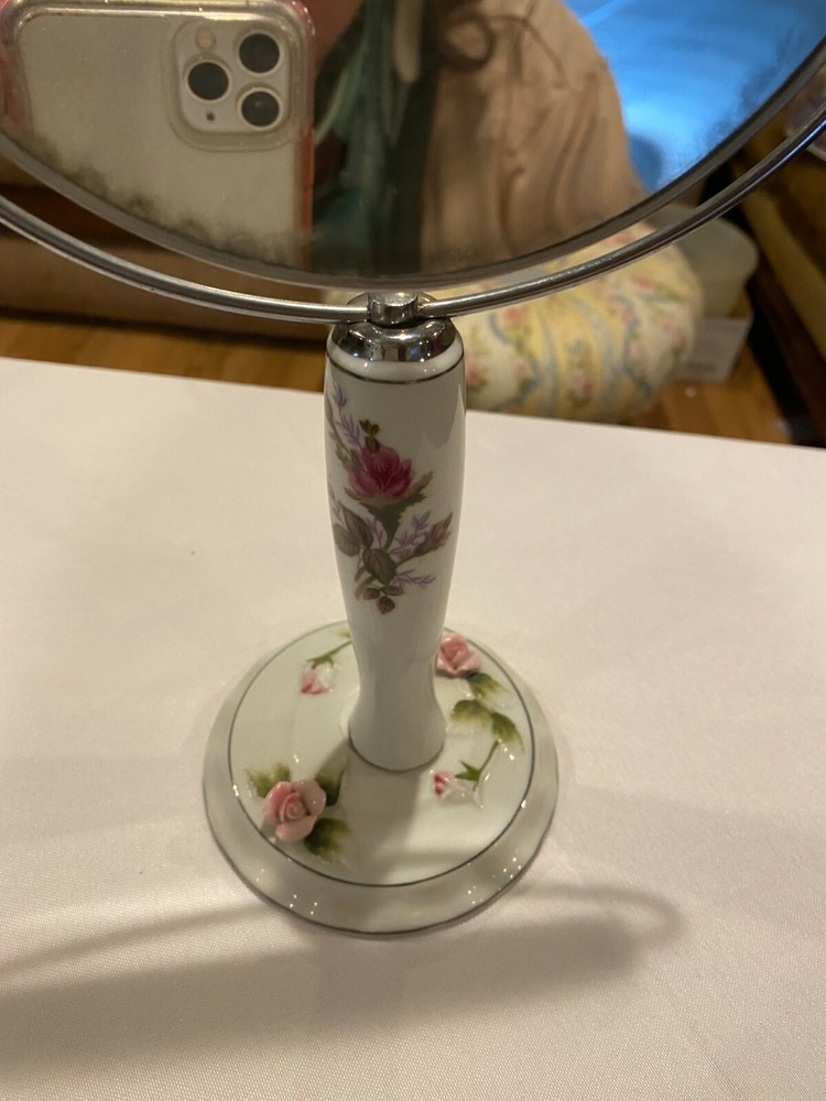 Vintage floral stand up Vanity Mirror