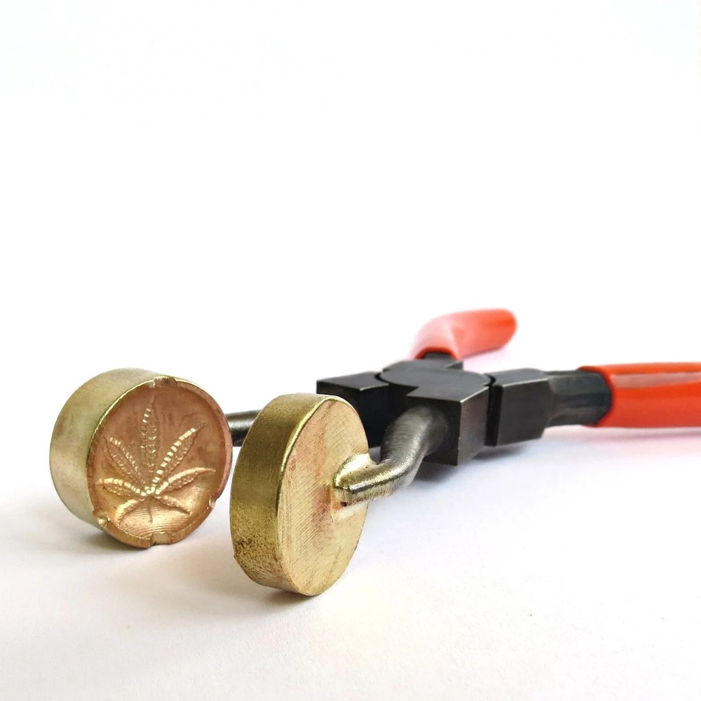3D Marijuana Leaf Lampwork Mashers - Brass Lampwork Tool