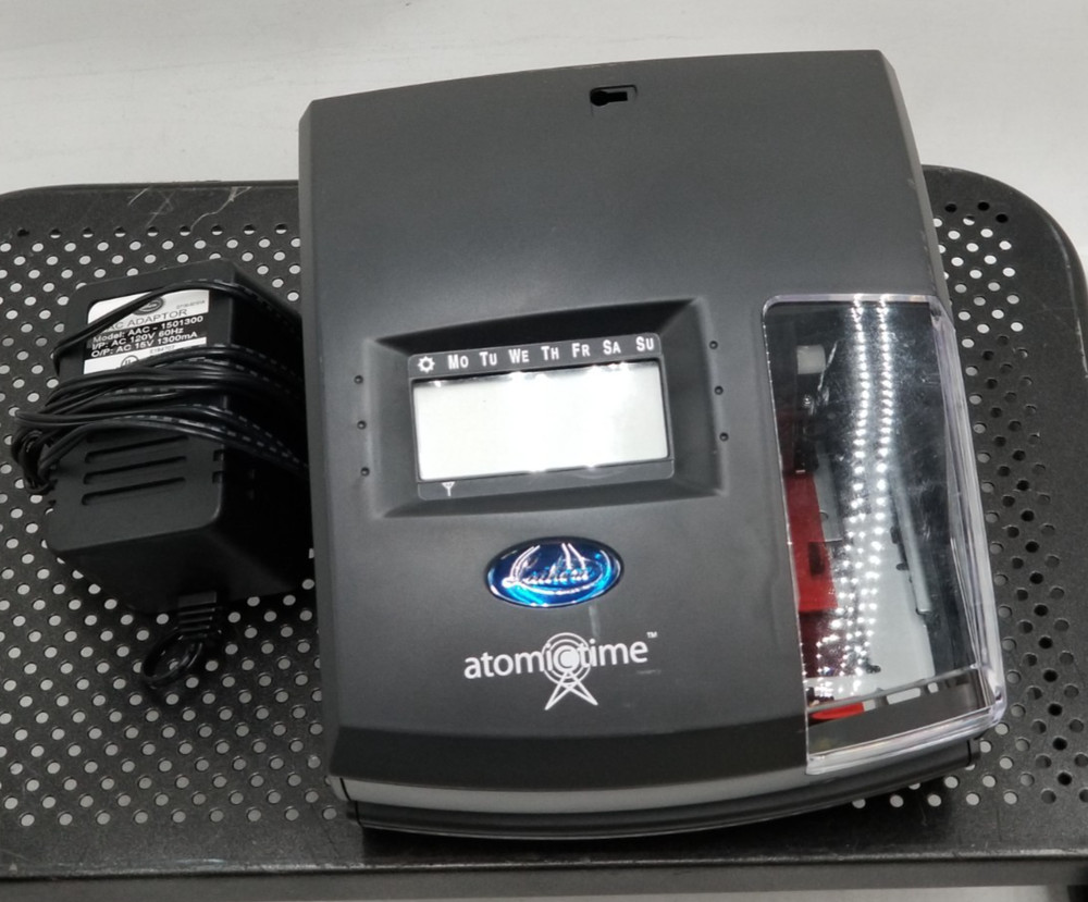 Lathem 1500e Atomic Time Clock with Power Adapter