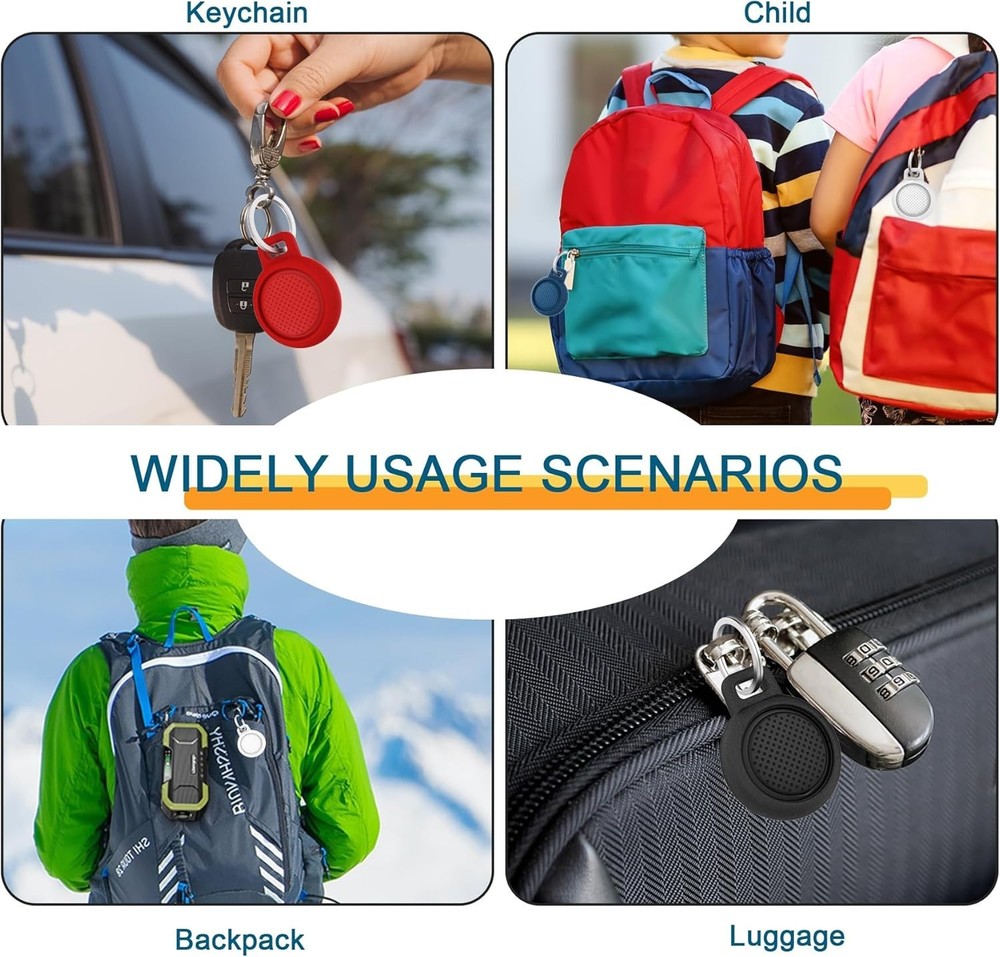 4 Pack Waterproof Airtag Keychain Holder Holder for Key, Backpack, ...