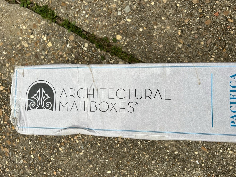 Pacifica Black In-Ground Steel Mailbox Post in box
