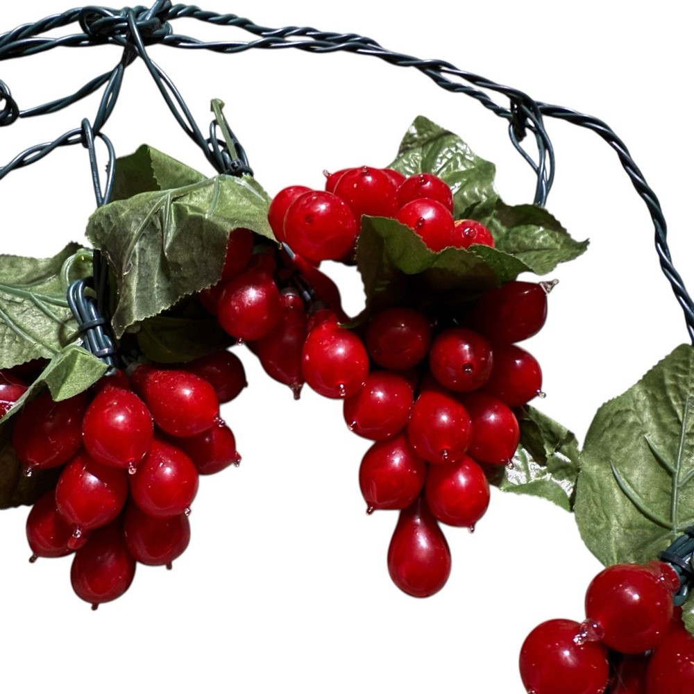 Grape Cluster String Lights Red