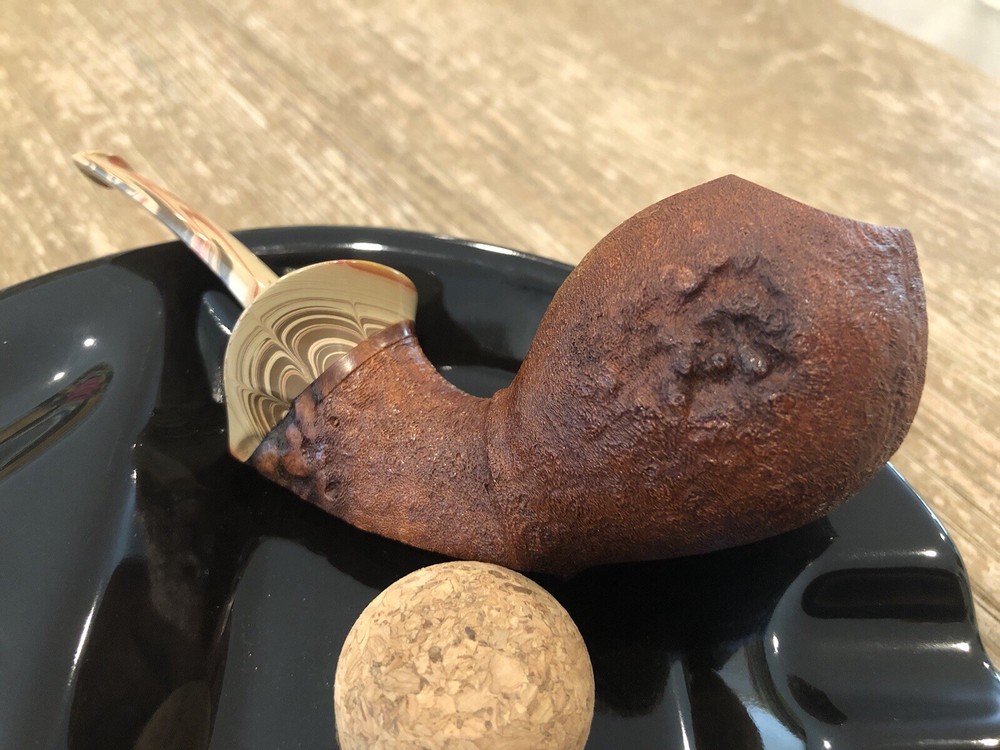 Grant Batson Blowfish, Sandblasted Tobacco Pipe Unsmoked