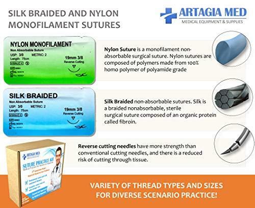 Complete Suture Practice Kit for Suture Training, Including Large Silicone