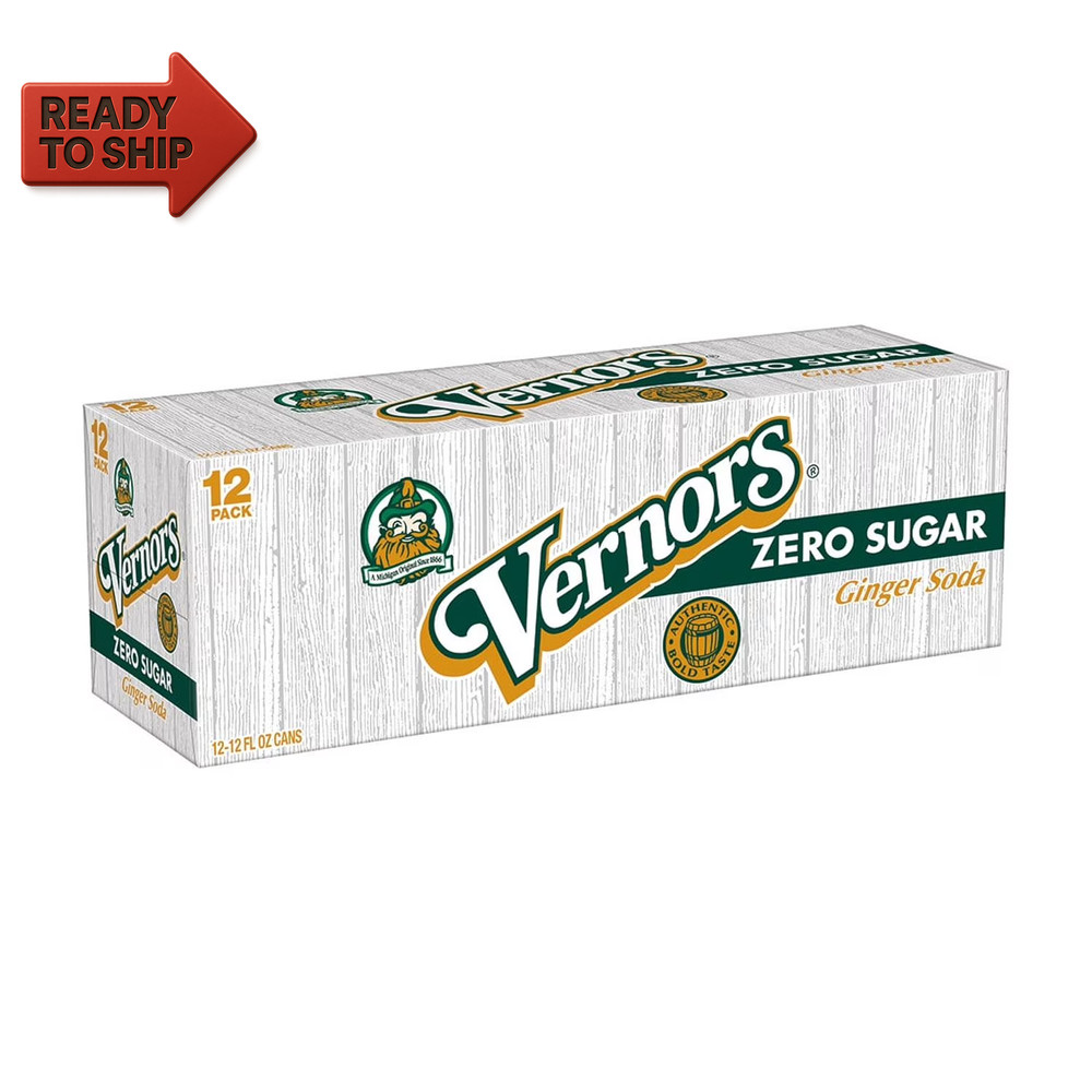 Zero Sugar Ginger Ale Soda Pop, 12 Fl Oz, 12 Pack Cans