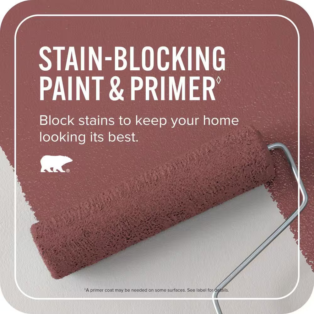 1 Gal. #150F-6 Gallery Red Extra Durable Flat Interior Paint & Primer