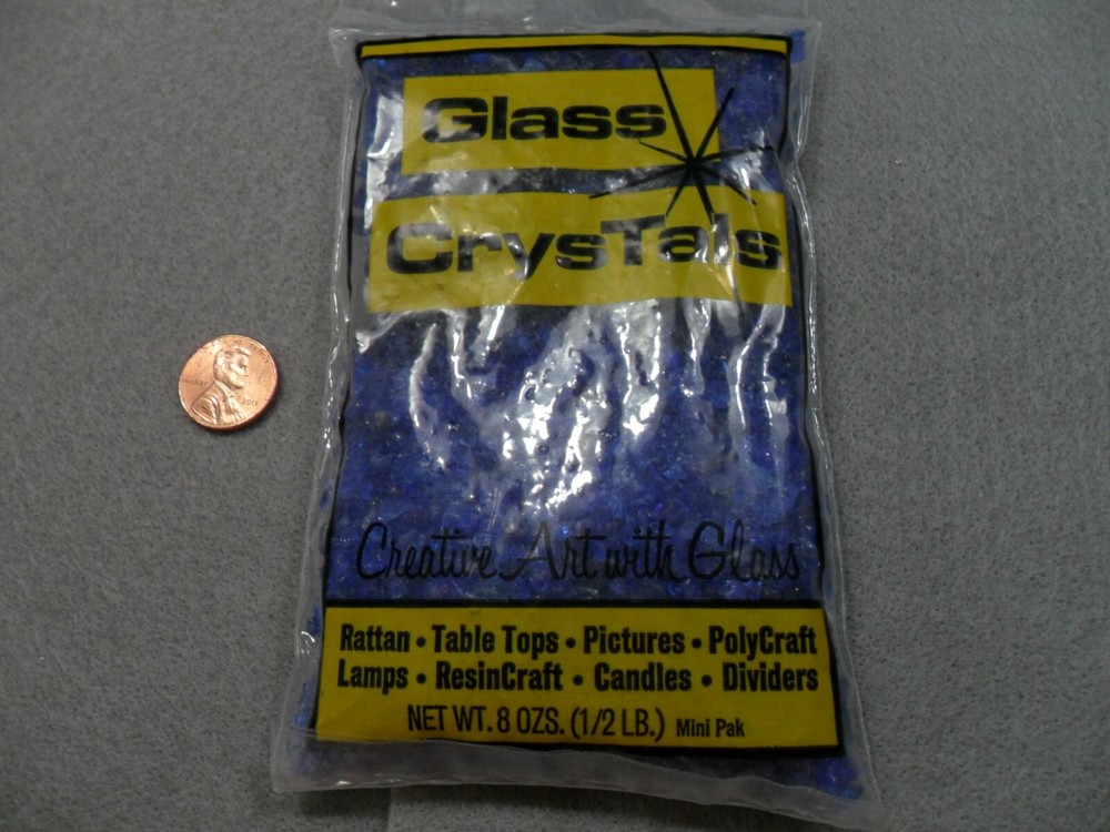 Vintage Crushed Blue Glass Crystals