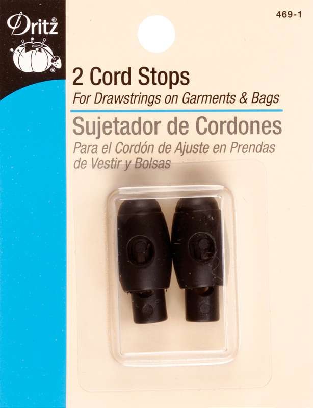 Cord Stops 1-1/4" 2/Pkg Black