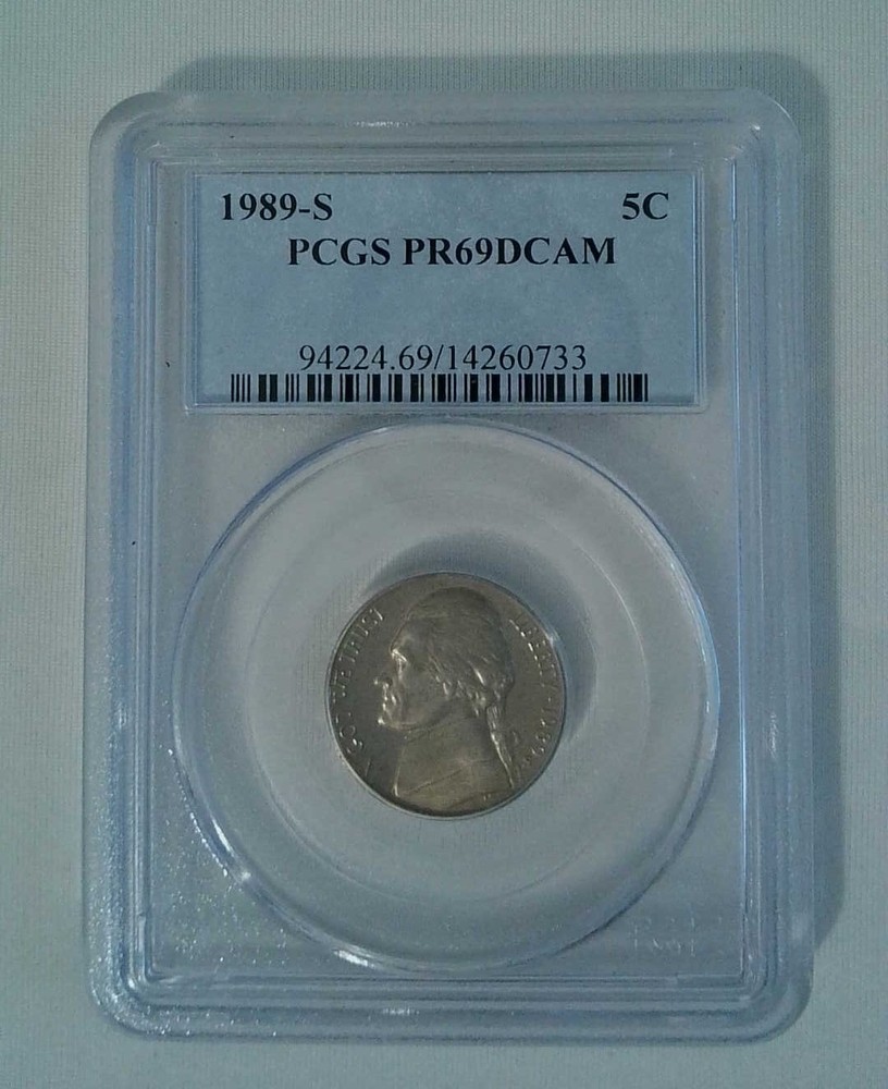1989-S 5 cent PCGS PR69 DCAM