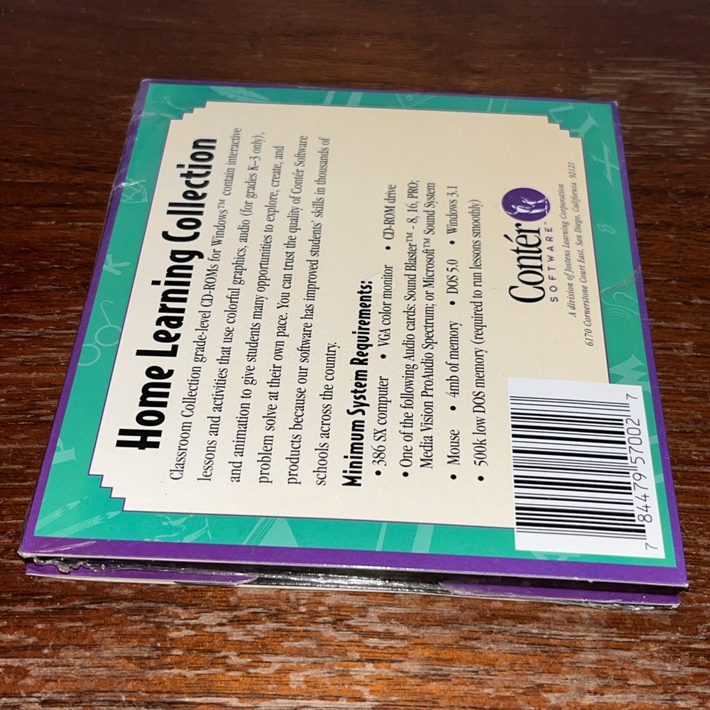 Home Learning Collection Writing K-2 CD-ROM For Windows 3.1 - Conter Software