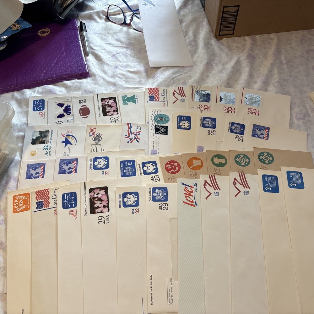 Assorted Postal Envelopes Mostly Unused Some Very Old! See Photos