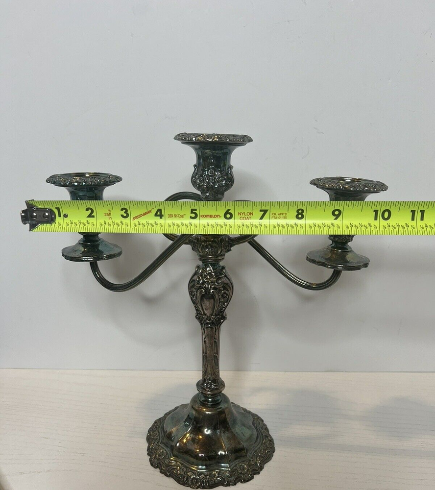 Beautiful Silver Plated Baroque Candelabra