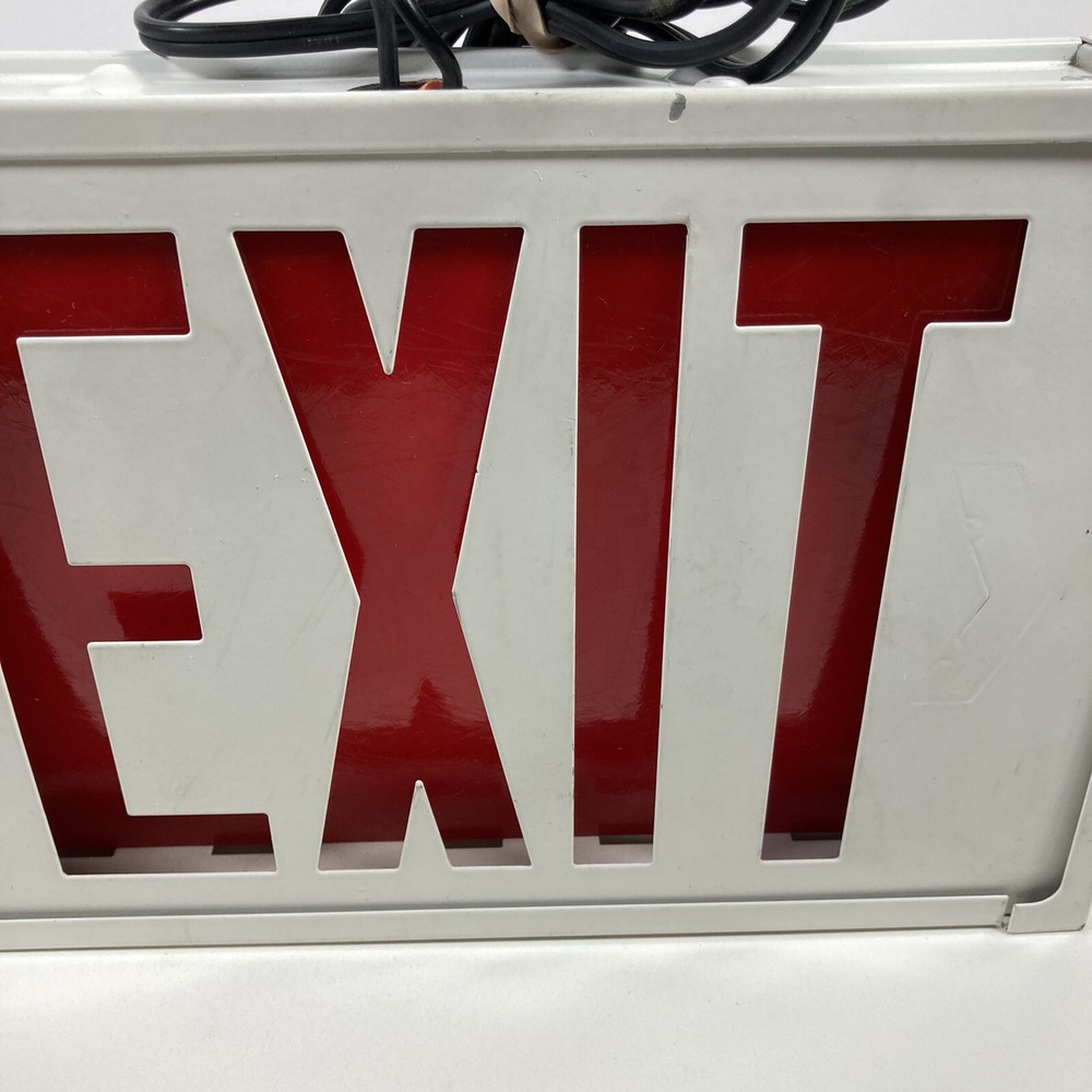 AtLite PNL-RU LED-Exit Sign Light, White Housing, Universal Face Tested Working