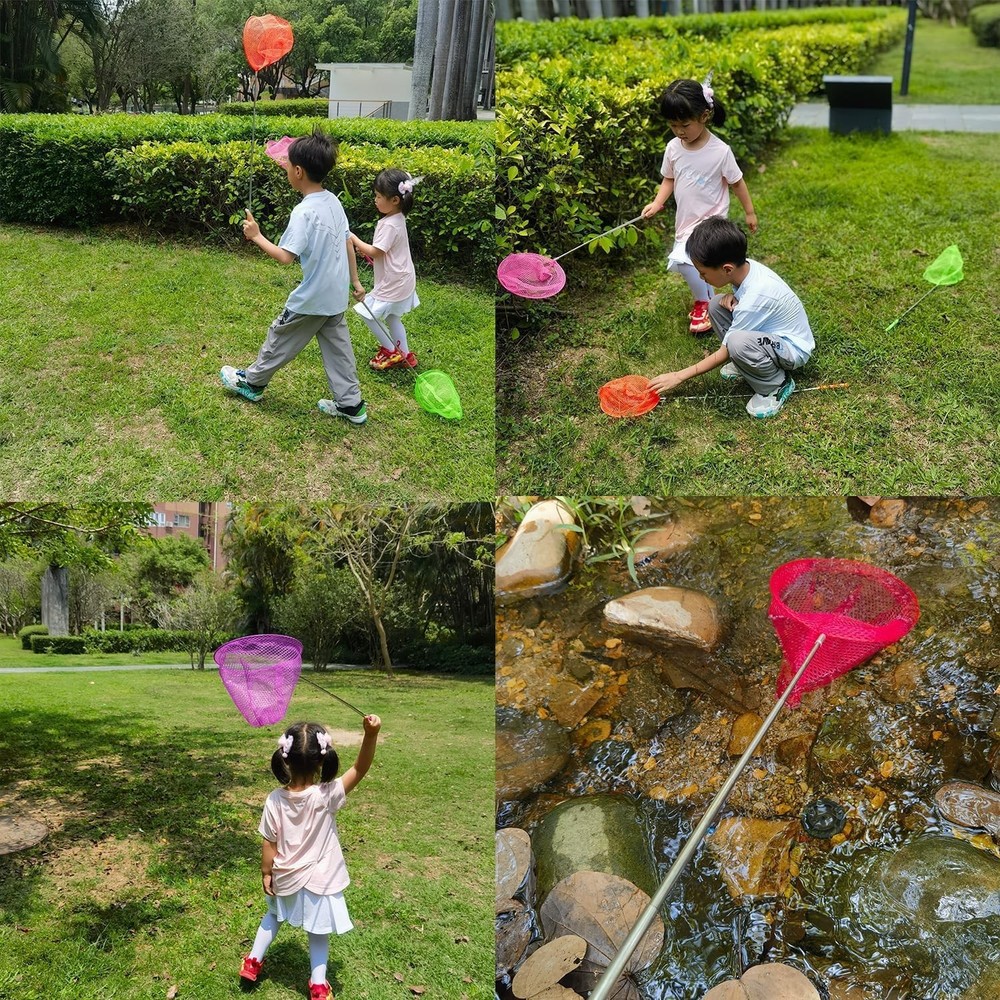 #1 M-jump 3 Pack Colored Telescopic Butterfly Nets - Great for Catching...