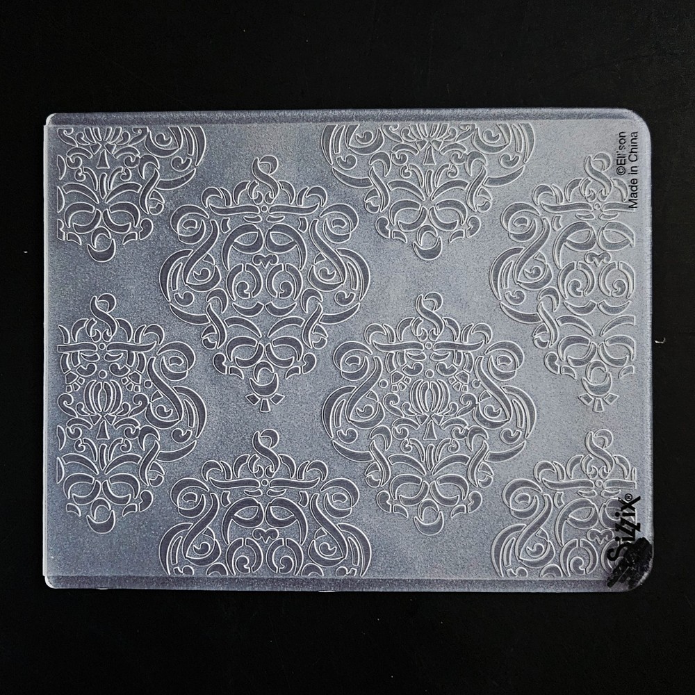 ORNATE SCROLL PATTERN Sizzix Embossing Folder 5¾"×4½" Elegant um702