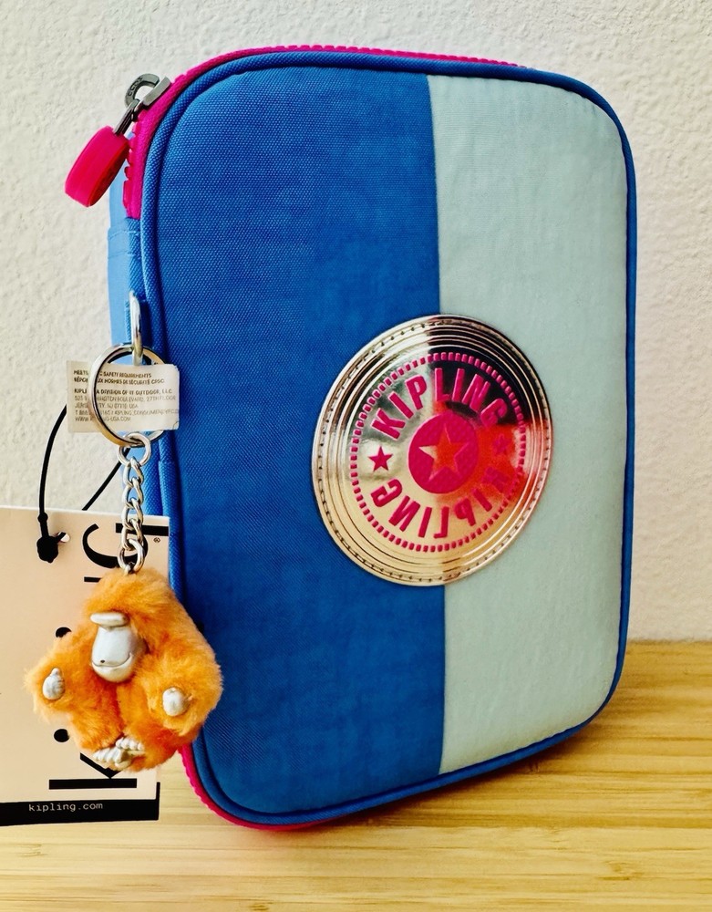 Kipling 100 Pens Metallic Case Accessories Bouncy Blue