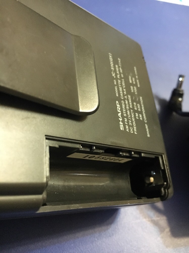 Auto Revers Cassette Player Sharp Model JC-510(GY)