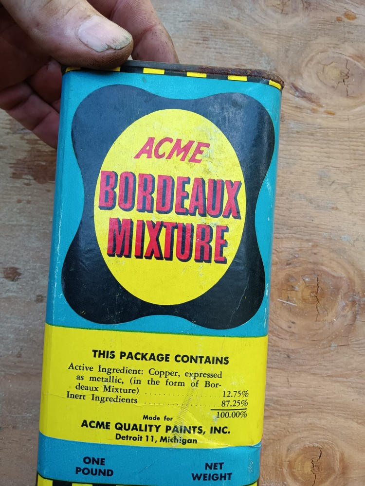 Vintage Acme Bordeaux Mixture Container
