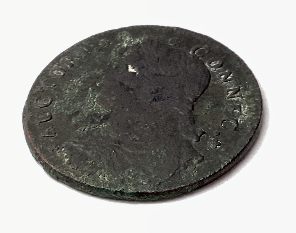 1787 Connecticut Copper 1/2P Draped Bust Left