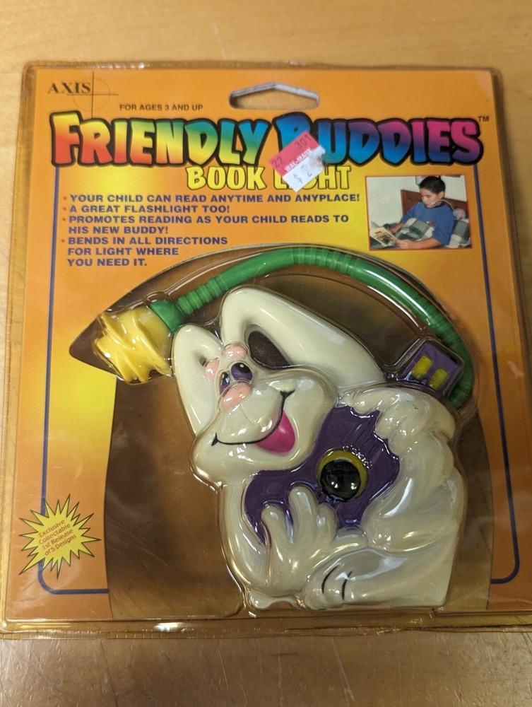 NEW IN BOX   Axis Friendly Buddies Rabbit Book Light    Promotes Reading Bunny