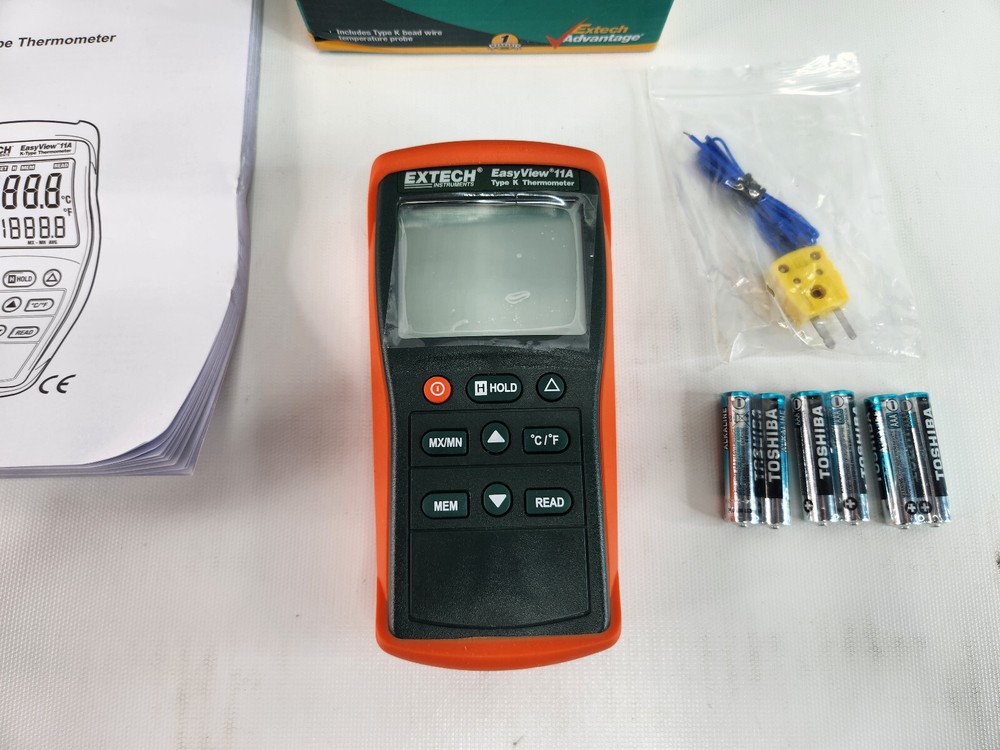 Extech EA11A Easy View Type K Single Input Thermometer - Brand New