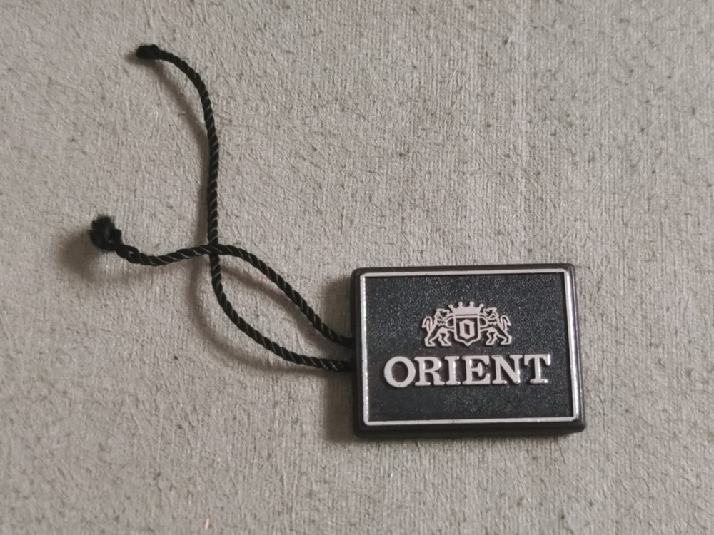Vintage Black Plastic Tag Good Condition Orient