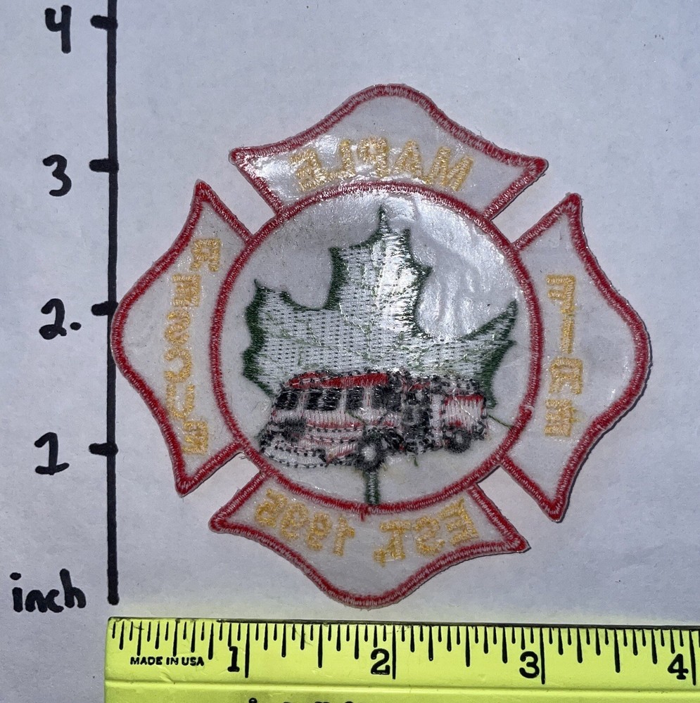 Maple Fire Rescue Ontario Canada Patch