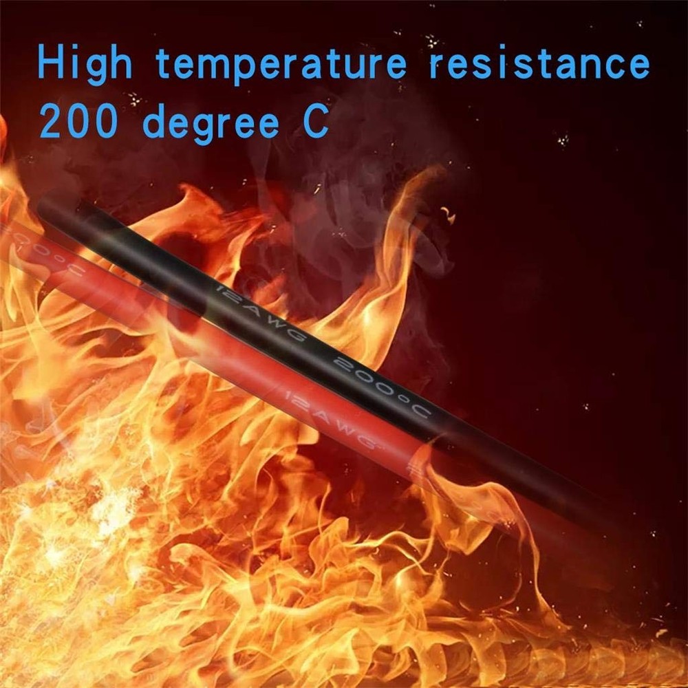 BNTECHGO 12 silicone wire red 3ft and black 3ft,