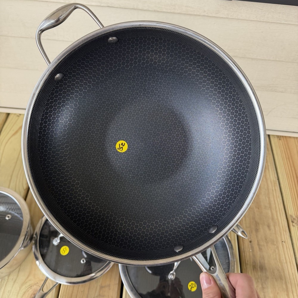 Hexclad Hybrid Cookware 8 Piece Set Preowned Great Condition