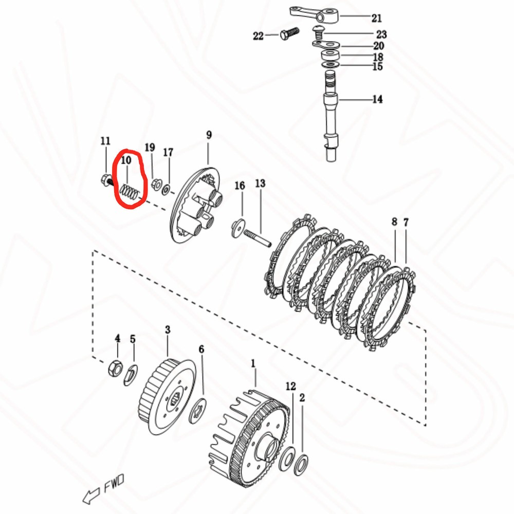 Mutt FAT SABBATH 125 Clutch Basket Spring