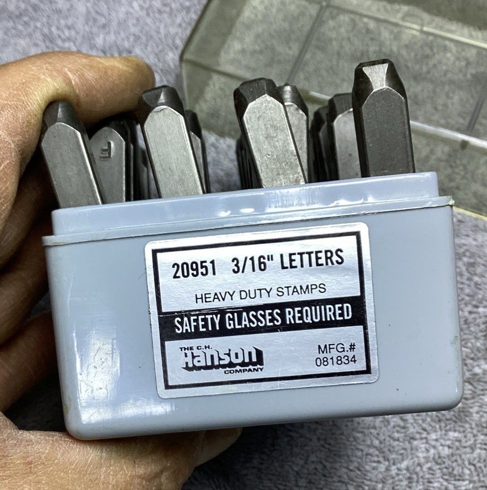 HANSON 3/16” LETTER PUNCH SET