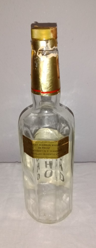 ECHO SPRING KENTUCKY BOURBON WHISKEY BOTTLE AGED 7 YEARS PAPER LABEL EMPTY