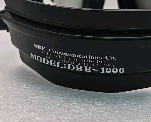 Vintage Aviation Headset ~ DRE Communication 1000 ~ Tested Working Great - EUC