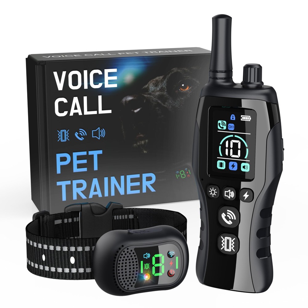Dog Training Collar with 6 Training Modes, Voice Call, Flashlight, Security L...