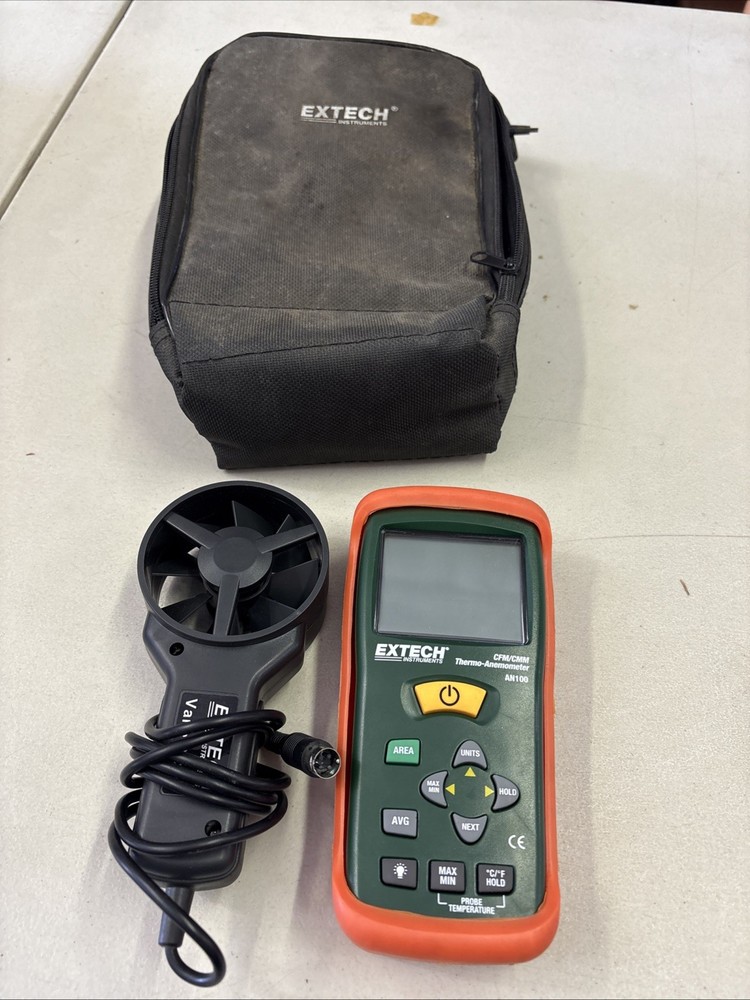 EXTECH INSTRUMENTS AN100 CFM/CMM THERMO-ANEMOMETER
