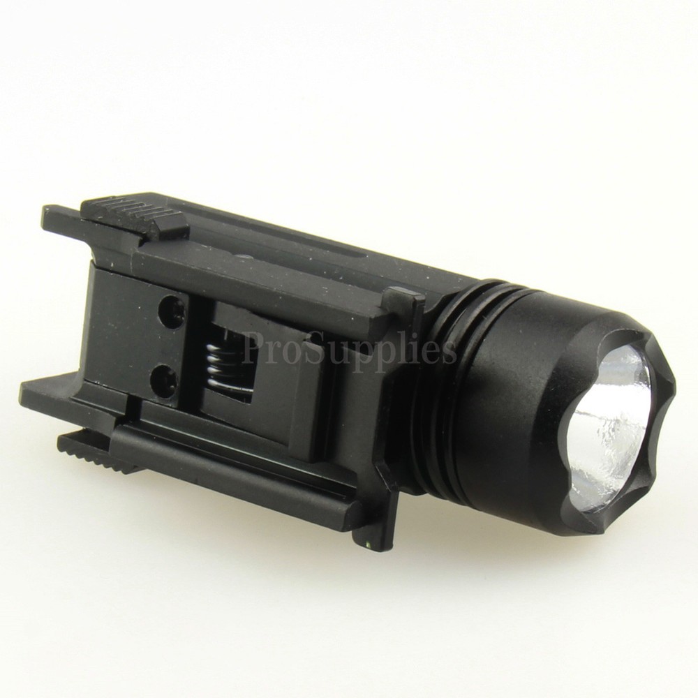 Tactical PST Flashlight 220lm CREE 5 LED 1W Light With 20mm Quick Release Mount