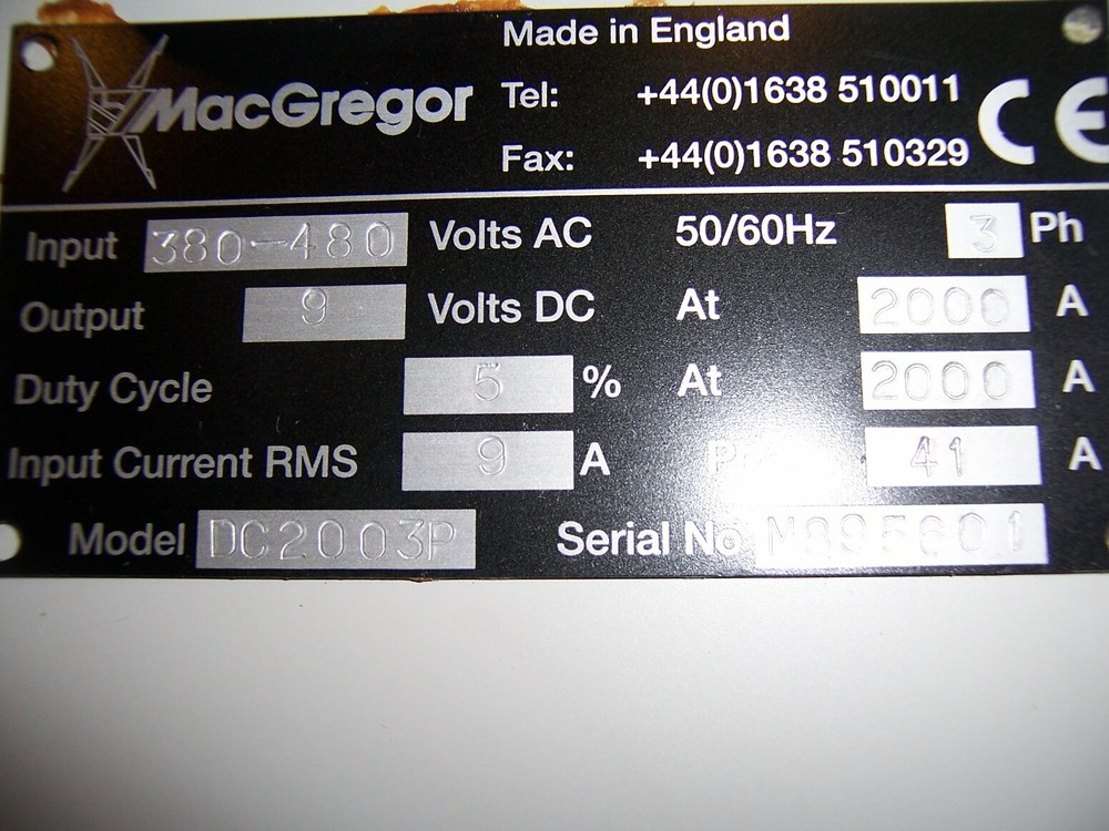 10907 MACGREGOR DC 2003P DP2DU-2000 DUAL HEAD PARALLEL GAP RESISTANCE WELDER