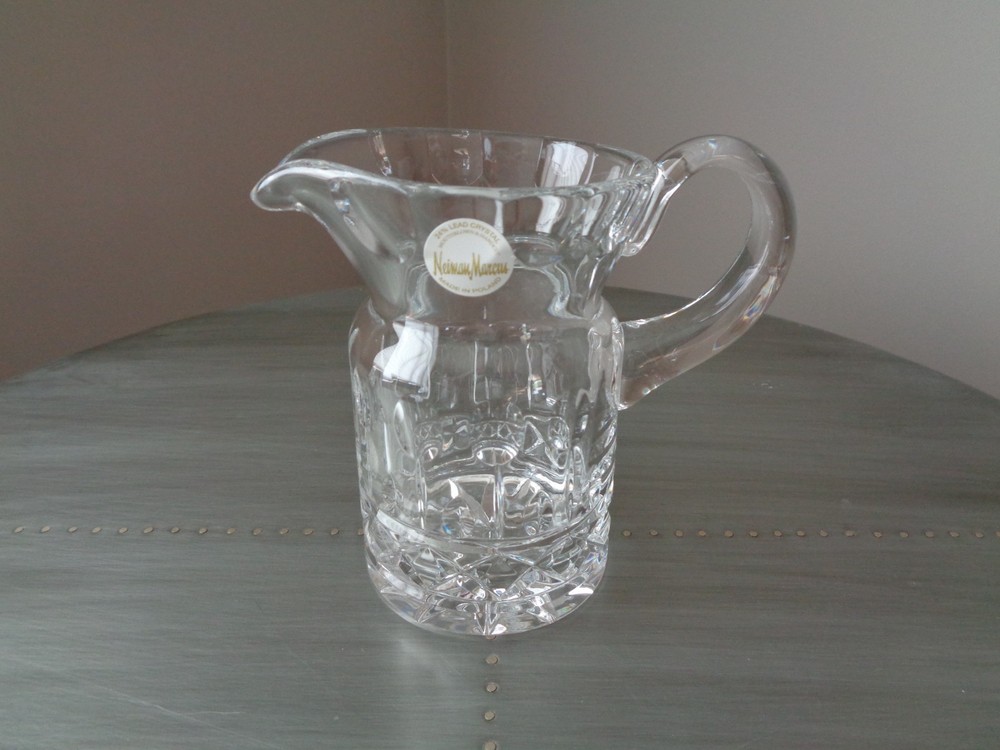 NEIMAN MARCUS 24% Lead Crystal Pitcher Creamer