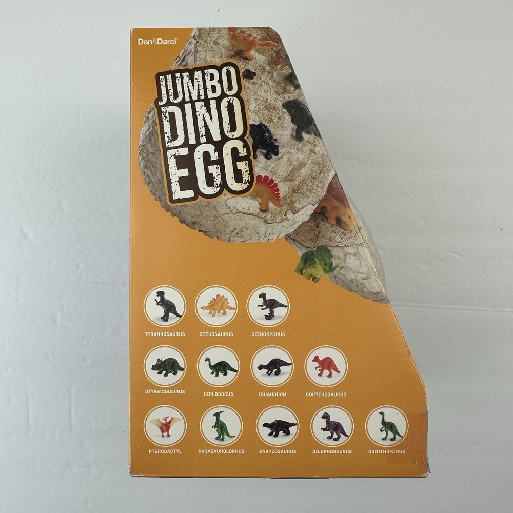 Dan & Darci Jumbo Dino Egg-12 Dino Models/ Learning Cards/ 3 Digging tools/ Egg