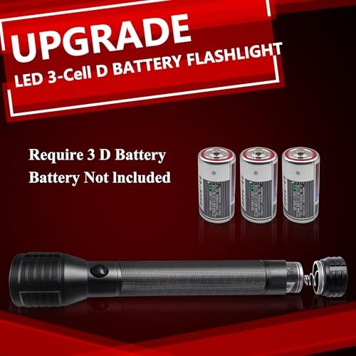 Heavy-Duty LED D Battery Flashlight () 3-D