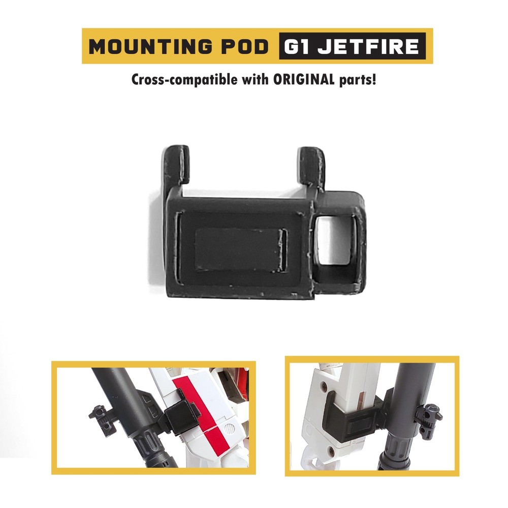 Replacement Mounting Pod Gun Clip Part for G1 Jetfire | 3D Printed