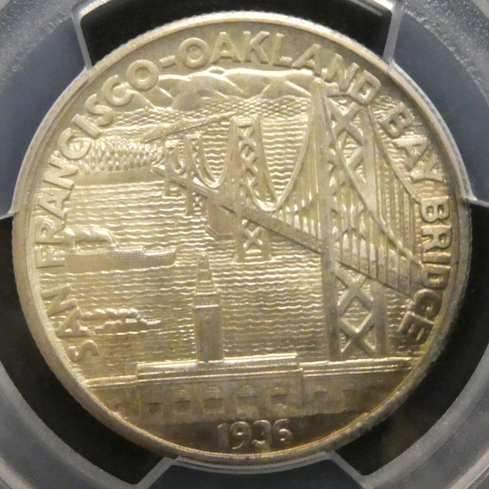 1936 S BAY BRIDGE Commemorative Silver Half Dollar PCGS MS66