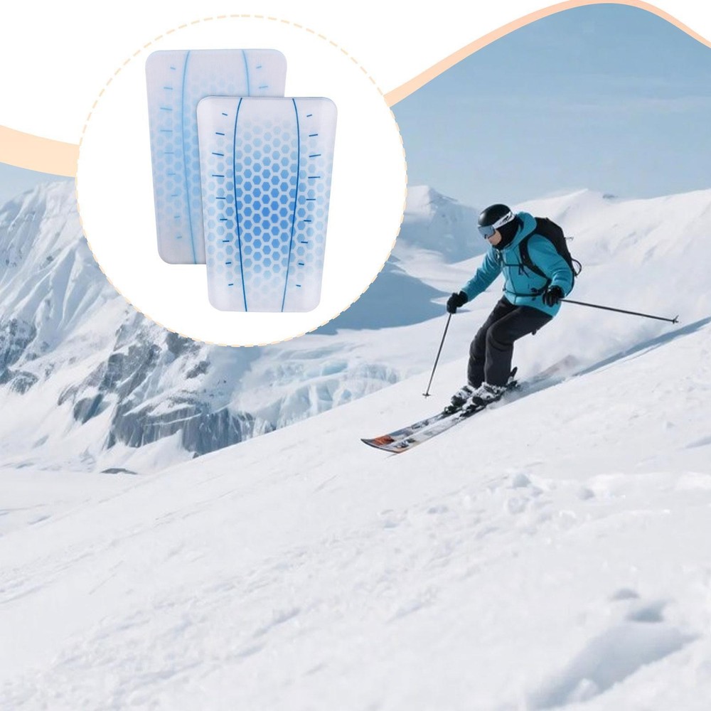 1 Pair Skiing Shin Guard Pad Lightweight Reusable Comfortable Protector