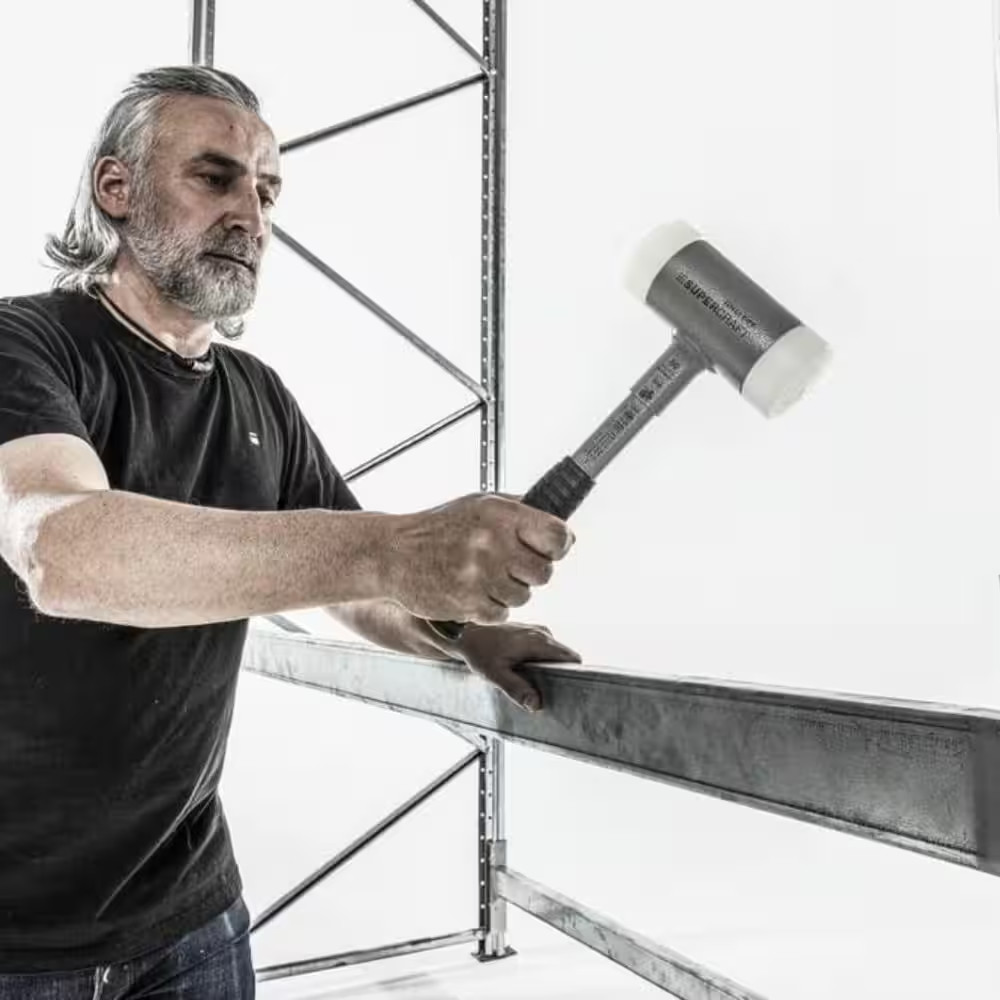 35 Oz. Dead-Blow Hammer with Hickory Handle and Replaceable Nylon Face Inserts